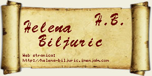 Helena Biljurić vizit kartica